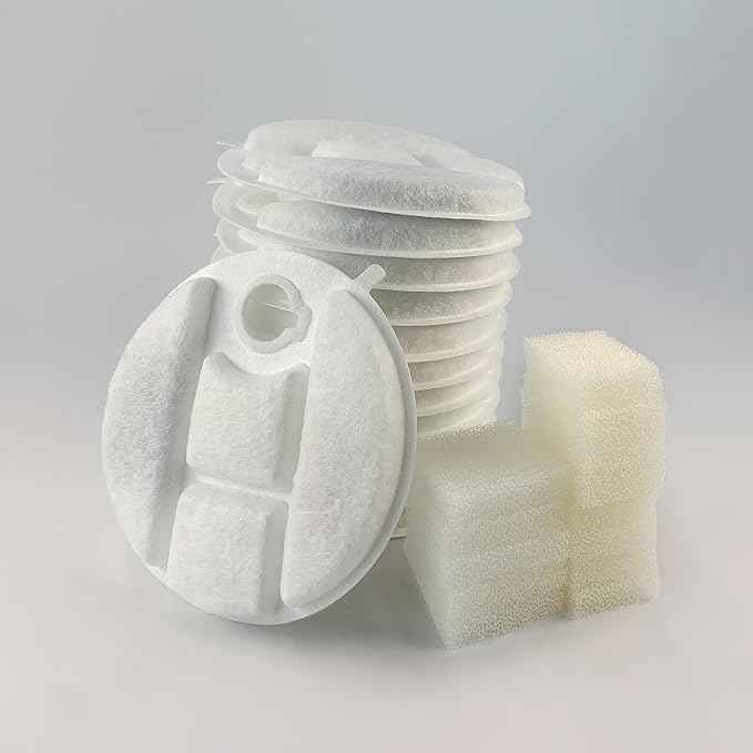 12 Pack Pet Drinker Replacement Filters for Petlibro Capsule Pet Drinker PLWF008, Contains 12 Filters and 12 Sponges
