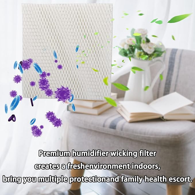 HIFROM 4Pack Replacement Humidifier Wick Filters Water Panel Filter Compatible with Carrier HUMCCSBP2212 HUMCCSBP2312 HUMCASBP2312 HUMCCSBP2412 Humidifier P110-1045