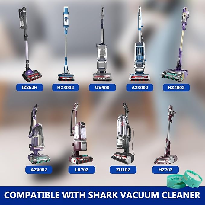 4 Pack Odor Neutralizer Cartridges Replacement Compatible with Shark AZ3000 AZ3002 HZ3000 HZ3002 IZ862H IZ562H ZD550 ZU102 Upright Vacuum, HP152 HP301 HP302 Air Purifier, Part# 1541FC3000