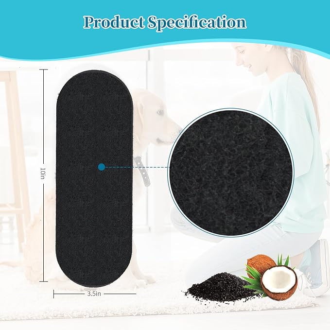 40 Pcs Ceiling Fan Filters for Blades – Fan Air Purifier Pads with Coconut Carbon – Easy-to-Stick Ceiling Fan Filters for Blades – Dust & Odor Removal Fan Blade Air Purifier Pads