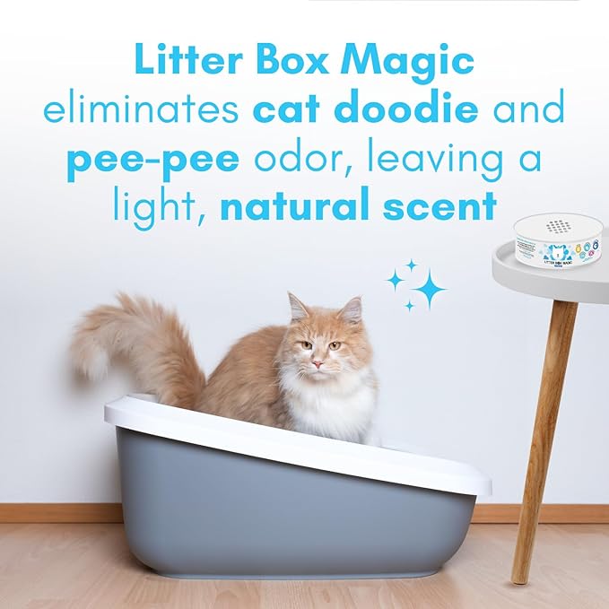 Cat Litter Deodorizer Jar (Fresh Scent, 16 Oz, Pack of 1) - Cat Litter Odor Absorber Gel In A Jar - Litter Box Pet Air Freshener - Litter Odor Eliminator to Freshen Air