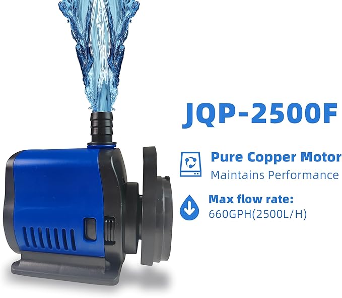 COOSPIDER Pond Filter for 100-300 Gallon, 660 GPH Powerful Filtration Pond Pump, Submersible Canister Filters for Fish Turtle Tank, Cold Plunge, Clear Wavemaker Oxygen Supply, Dry Burning Protection - AquaVibe