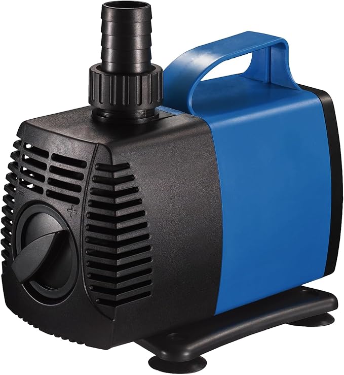920 GPH Small Water Pump - 3500L/H Ultra Quiet Adjustable & Submersible for Aquarium, Pond, Fish Tank, Fountain, Hydroponics with Smart Shutdown - Aquarium Supplies 9-pc - AquaVibe