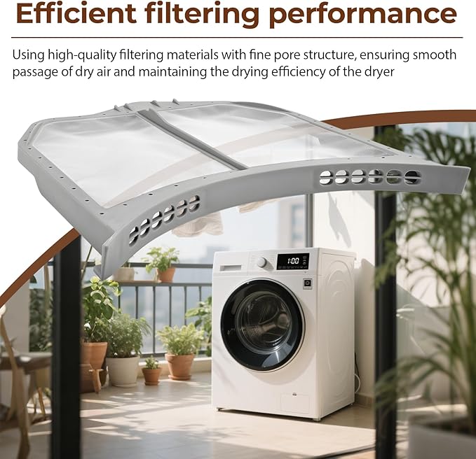 W11758174 Dryer Lint Filter Replace P5313133 Compatible with Whirlpool YIED5900HW Series Maytag MED5630HW2 Dryer - AquaVibe