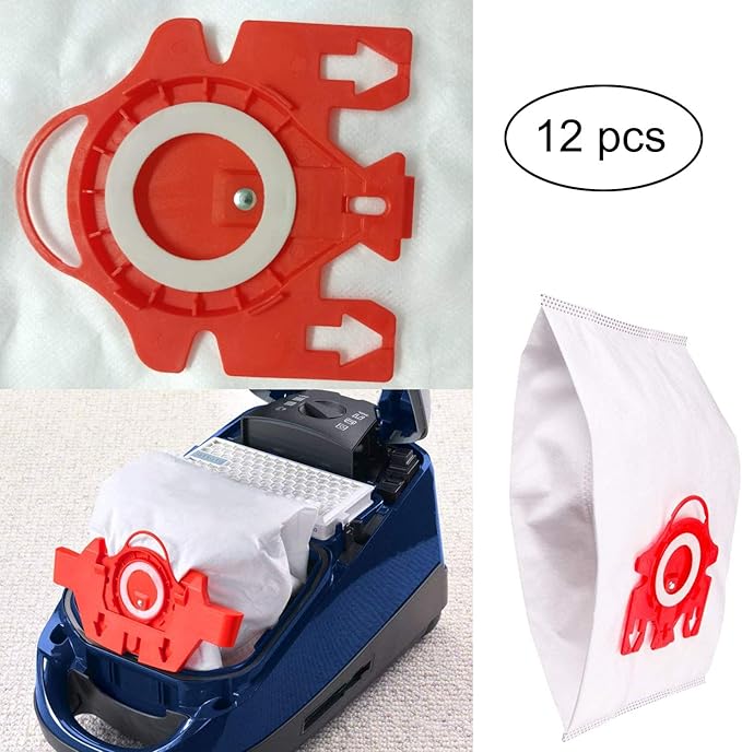 Airclean 3D Efficiency Dust Bags,12pcs FJM Vacuum Bags Replacement Compatible with Complete C1 C2 Vacuum Cleaner with 2 Set Filters - AquaVibe