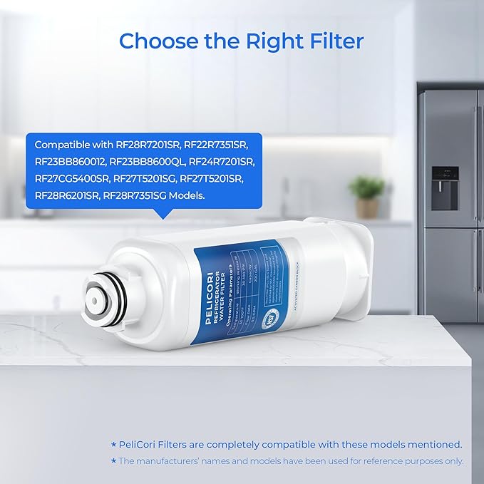 RF28R7201SR Water Filter, Compatible with RF22R7351SR, RF23BB860012, RF23BB8600QL, RF24R7201SR, RF27CG5400SR, RF27T5201SG, RF27T5201SR, RF28R6201SR, RF28R7351SG Water Filter, 3 Pack