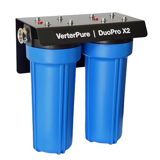 VP6 Mini UV-C LED Water Filter Purifier Reduce up to 99.99% of Contaminants Smart On/Off Switch 12V DC, DuoPro X2 Two-Stage RV Water Filter System Big Flow Reduce Sediment, Chlorine, Odor, Heavy Duty