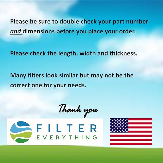 Replacement Aluminum Pre/Post Filter Compatible with Honeywell Models F50E1018, F50E1174, F50A1017, F50E1034, F50E1281, F50A1033,F50E1158, F50E1307 - (2-Pack) - 12-3/8 x 15-3/4 x 3/8 2-TSSS - AquaVibe