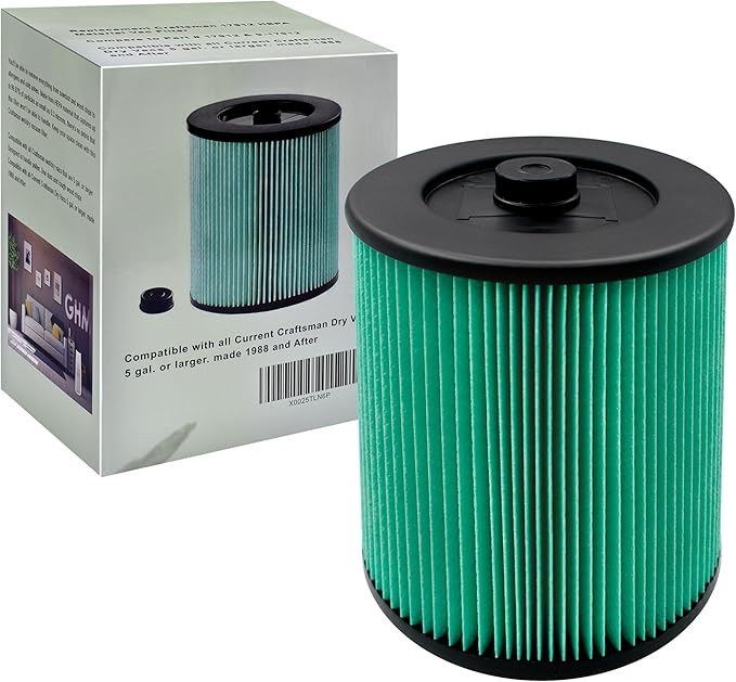 17912 & 9-17912 HEPA Vacuum Filter Compatible with Filter No.9-17912 fits 5, 6,8,9,12,14,16 and 32 gal vacs or larger made after 1988 - AquaVibe