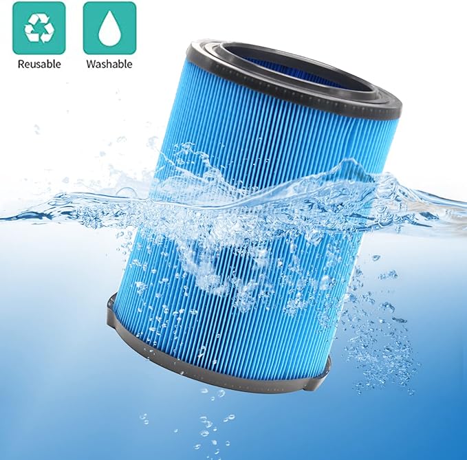 MZY LLC 1 Pack VF5000 Filter 3-Layer Pleated Fine Dust Filter for Ridgid Wet Dry Vacuums 5-20 Gallon WD1450 WD0970 WD1270 WD06700 WD1680 RV2400A - AquaVibe