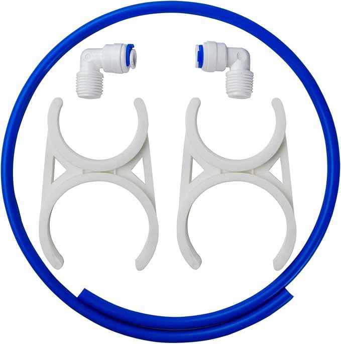 iSpring F9K 1-Year Reverse Osmosis Water Filter Replacement Cartridge Pack Set for 6-Stage Alkaline Mineral RO Filtration Systems + iSpring ACL1 RO Add-on Filter Kit