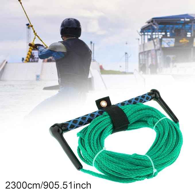 Water Ski Rope, Wakeboard Surfing Tow Rope with Handle Grip, Multifunctional Wake 23M for Water Skis Wakeboard Accs