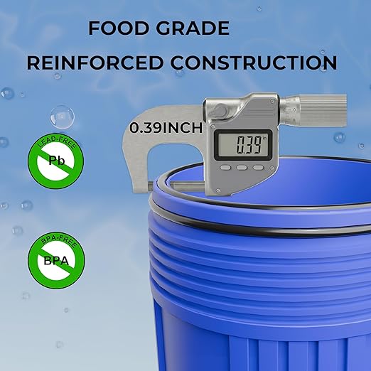 3-Stage Whole House Water Filter System, Heavy Metal Reduction, 20x4.5 Inch, Includes PP, KDF & CTO Carbon Block, 1" NPT Brass Ports, Drain Valves & Install Kit