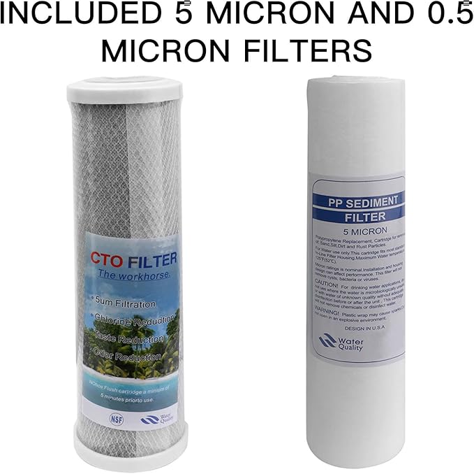 External RV Dual Water Filter System for RVs Boats Motor Homes Marines,Included Two Fliters and Mounting Bracket