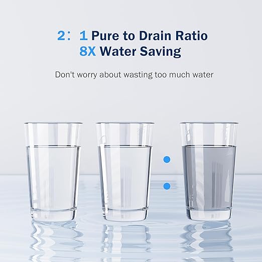 Frizzlife 600GPD Reverse Osmosis Water Filter System, NSF/ANSI 58&53&42&372 Standard, 11 Stage Tankless RO Water Filter, Under Sink Water Filtration, 2:1 Pure to Drain, Reduces TDS, BPA Free, PX600