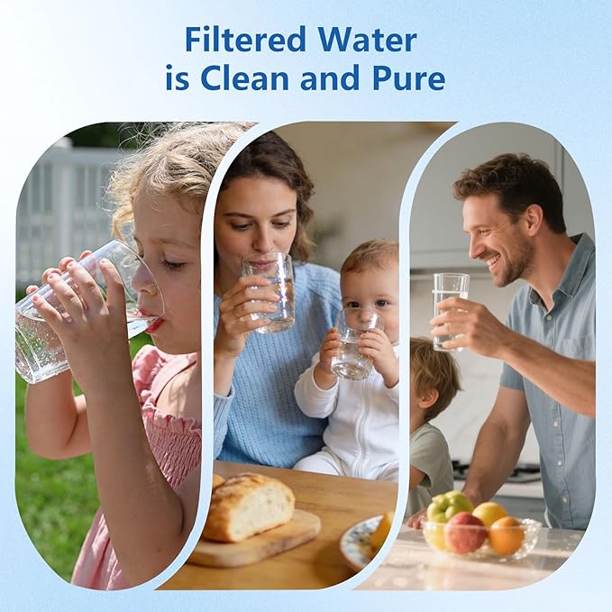 Alkaline Water Filter Replacement for All Water-drop Pitcher and Dispenser Filtration Systems, Fits Water-drop WD-PF-AL,Reduces PFAS, PFOA/PFOS, Chlorine, Last Up to 100 Gallons, 3 Pack