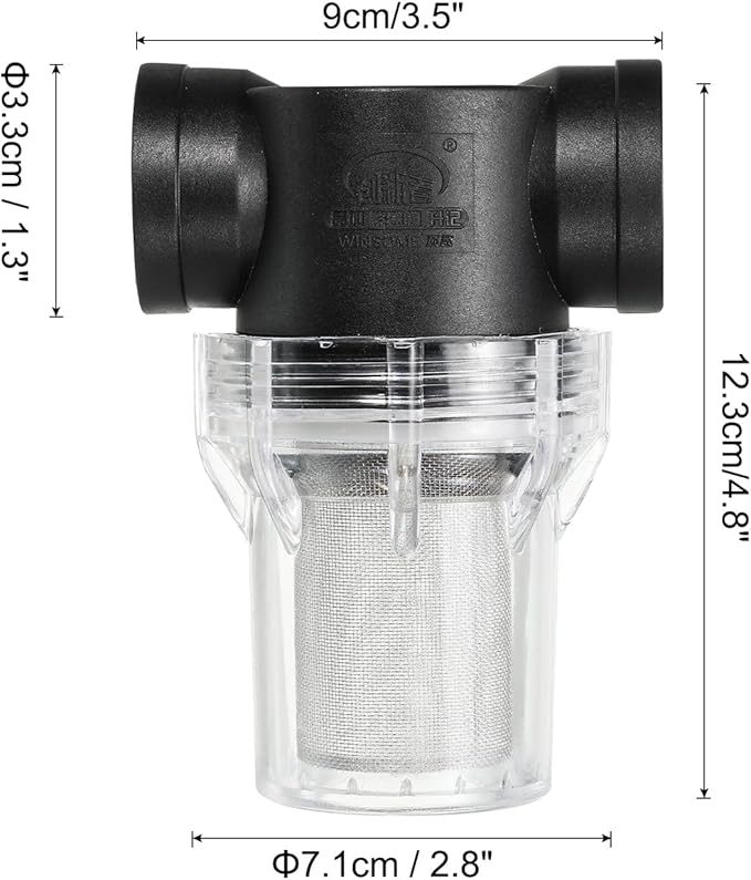 PATIKIL 1 Inch Water Pump Strainer Filter, Pipe Water Pump Strainer with 80 Mesh Stainless Steel Filter Screen for Irrigation Garden