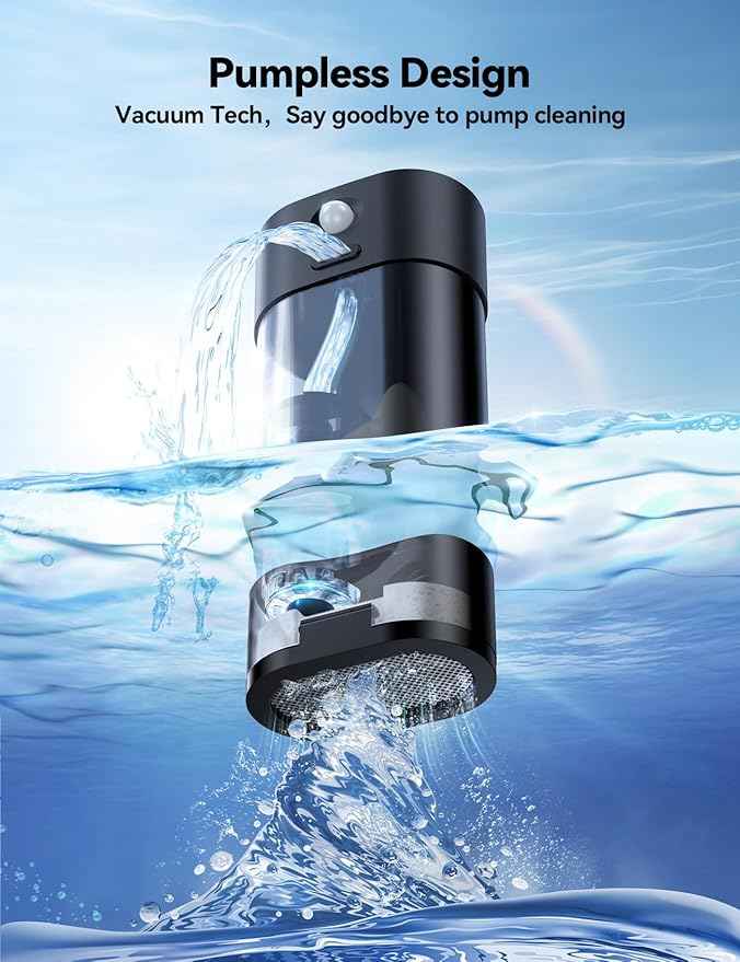 Wireless Cat Water Fountain: [Pumpless] & [Detachable Battery] FEELNEEDY 4L Battery Operated Pet Water Fountain for Cats and Dogs Indoor, Motion Sensor Cat Drinking Fountain with 6 Pack Filters