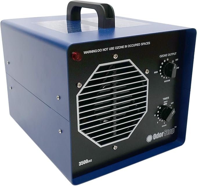 OdorStop OS3500UV2 Professional Grade Ozone Generator/UV Air Purifier for Areas of 3500 Square Feet+, For Deodorizing and Purifying Medium to Large Spaces Such as Homes and Offices