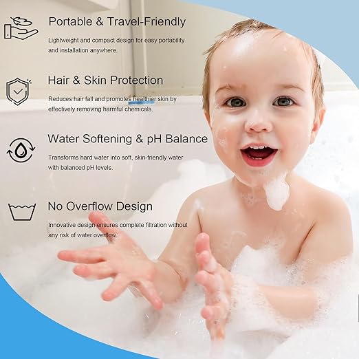 10 Stage Bath Filter for Tub,Reduces Chlorine,Heavy Metals,Hard Water Softener,pH Balance,Vitamin C-BPA-Free Bathtub Filter,Universal Bath Water Filter(3000Gal) Easy Install,Bathtub Water Filter - AquaVibe