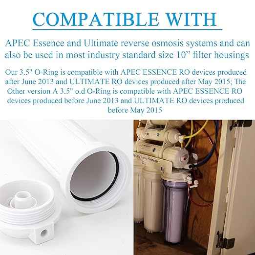 3.5" OD Water Filter O-Ring for Reverse Osmosis Water Filter Housings, Replacement for ROES-50 Water Filter O-Ring Accessories (3 Pack)
