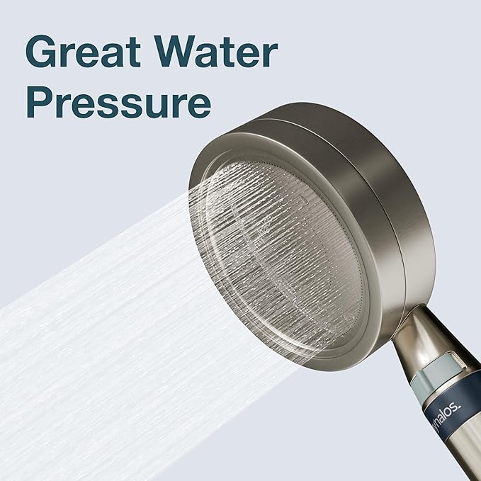 MyHalos® Handheld Filtered Shower Head with Handheld Handle - High Pressure Shower Heads With Filter To Reduce Chlorine & Soften Water - Easy to Install Detachable Filtered Shower Head For Hard Water