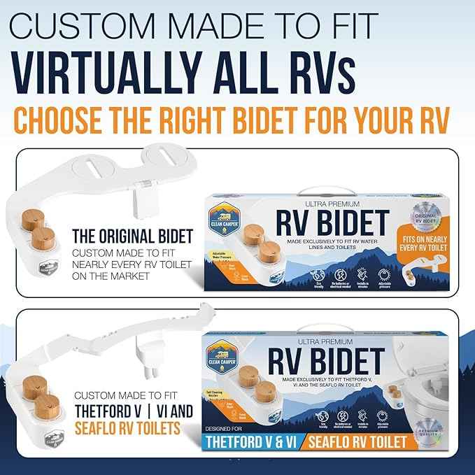 The Original RV Bidet Self-Cleaning Dual Nozzles | Non-Electric, Reversible Design | Easy Installation, RV Waterline Compatible | Adjustable Gentle Water Pressure | Eco-Friendly