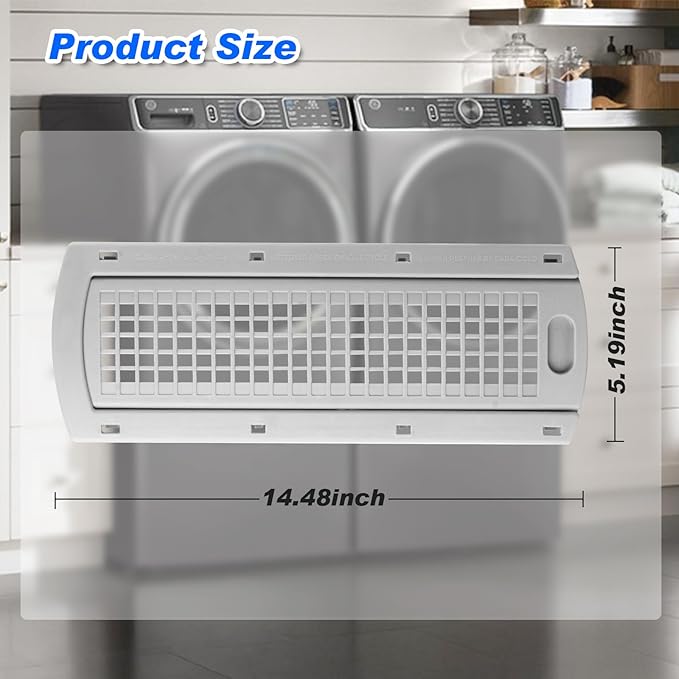 WE22X35337 Washer Dryer Lint Screen Filter丨Dryer Lint Filter Slide Guide丨washer dryer lint screen cover grid Compatible with GE Washer Dryer - AquaVibe