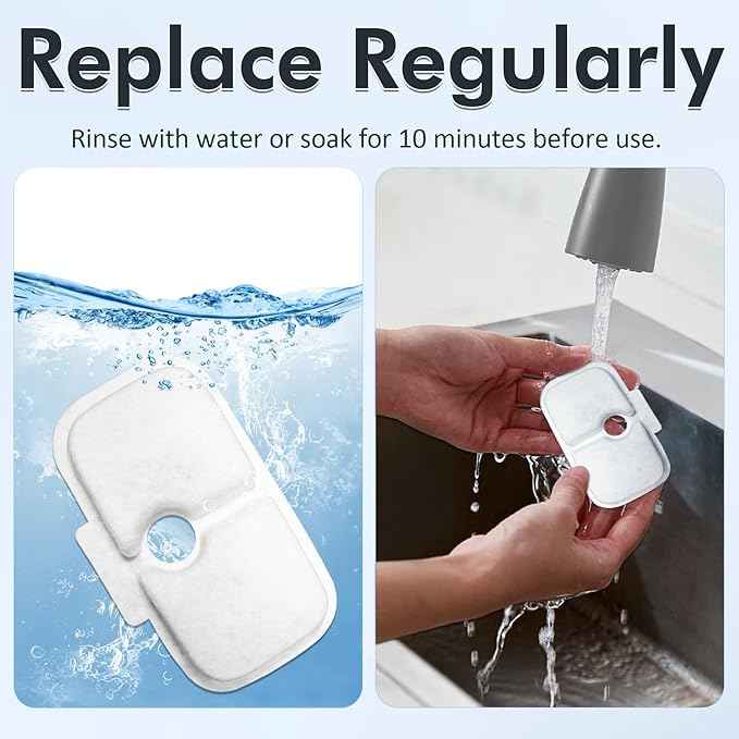 22 Pack Replacement Filter Compatible with Petlibro Dockstream Pet Cat Water Fountain PLWF005/PLWF105/PLWF115