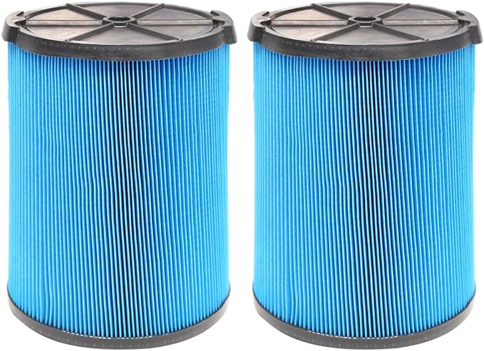 2 Pack VF5000 Replacement Filter for Ridgid for Shop Vac 6-20 Gallon Wet Dry Vacuums, 3 Layer Pleated Vacuum Filter Fits for WD1450 WD0970 WD1270 WD06700 WD1680 RV2400A - AquaVibe