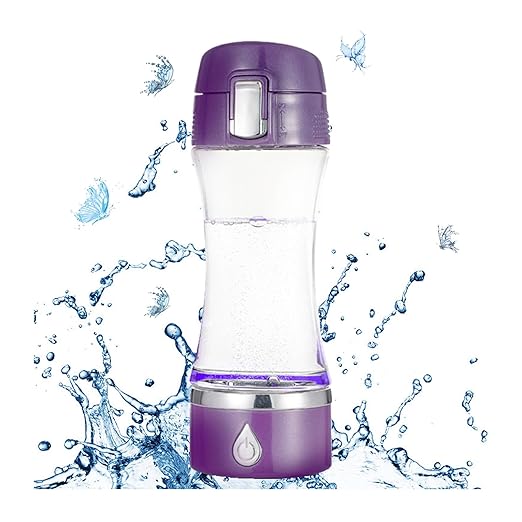 Electrolyzed Water Machine for Home Office Travel,Portable Rechargeable Hydrogen Water Generator,Alkaline Ionizer Generator,Purple