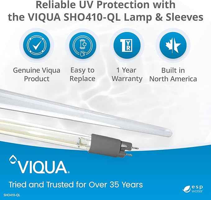 Viqua SHO410-QL UV Lamp and Sleeve Kit for SPV-8, SC-410, SP410-HO