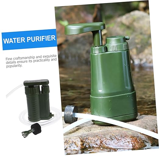 Abaodam 2pcs Portable Water Purifier Lightweight Outdoor Water Filter for Camping Hiking and Emergency Preparedness for and Backpacking and Easy to Use