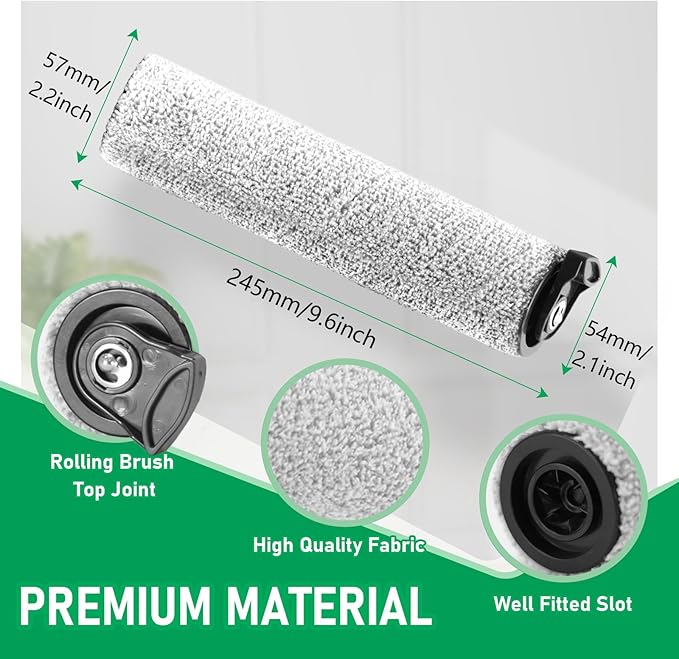 Only Floor ONE S5 Steam Roller Brush Replacement and Vacuum Filter Kit Compatible with Tineco Floor ONE S5 Steam Corded Wet Dry Vacuum Replacement Parts,3 Roller Brushes,3 Filters,1 Cleaner Brush - AquaVibe