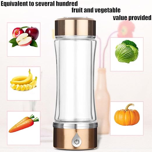 Water Ionizer Machine,Hydrogen Rich Water Glass Drinking Water Bottle,Portable Hydrogen Water Bottle Generator,Silver