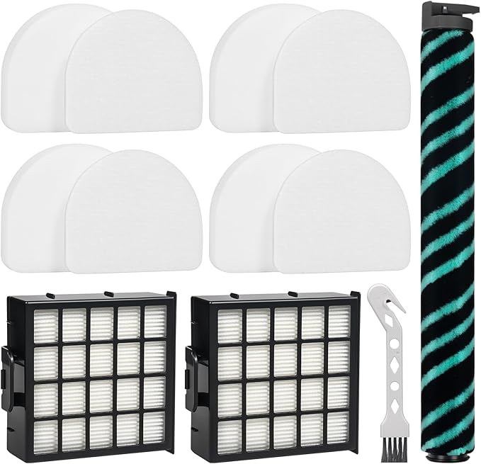 AZ4002 AZ4000 AZ4000C Filter Replacement Parts for Shark Power Detect Pro Max Upright Vacuum Cleaner -1 Roller Brush 2 HEPA Filters 4 Foam & Felt Filters 1 Cleaning Brush - AquaVibe