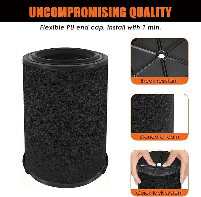 VF7000 Replacement Filter for Ridgid Shop Vacuums 5-20 Gallon, Wet Application Filters Fits Rigid Wet Dry Vac, Wet Pick Up Filter for Husky Shop Vacuum Filter 6-9 Gallon- 1 Pack - AquaVibe
