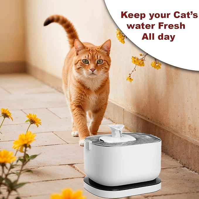 BRENSTEN 4 Pack Replacement Cat Water Fountain Filters Compatible with PETLIBRO Dockstream Cat Water Fountain PLWF005/PLWF105/PLWF115 - 8 Count Set