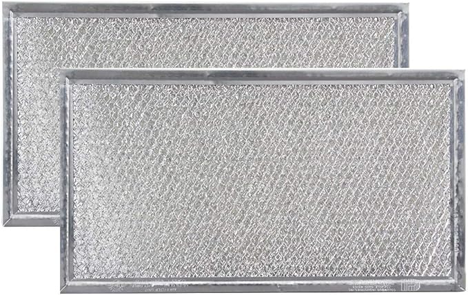 Filter Everything Replacement Microwave Grease Filters Compatible with Whirlpool 8206229A – 5-7/8” x 10-5/8” x 3/32” – 2-Pack