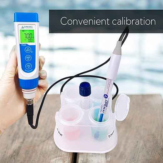 Apera Instruments PH60-HF Handheld pH Meter Tester Kit with LabSen 835 ATC pH Electrode for Lab-Grade pH Measurement in Liquids Containing Strong Acid or Hydrofluoric Acid