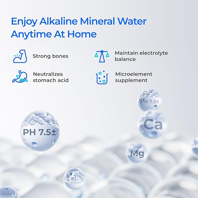 Waterdrop WD-F1A Alkaline Mineral pH+ Filter, Replacement for WD-X8-Alkaline & WD-X12-Alkaline & WD-X12-PRO & WD-X16-Alkaline Reverse Osmosis System, 12-month Lifetime