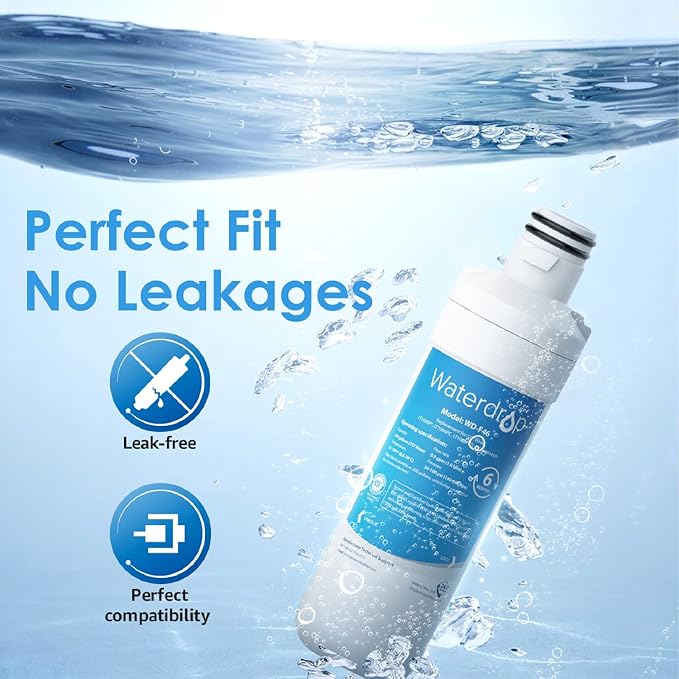 Waterdrop LT1000PC ADQ747935 MDJ64844601 Refrigerator Water Filter, Replacement for LG® LT1000P®, ADQ74793501, ADQ74793502, 46-9980, 9980, LFXC24796S, LSFXC2496D, NSF Certified