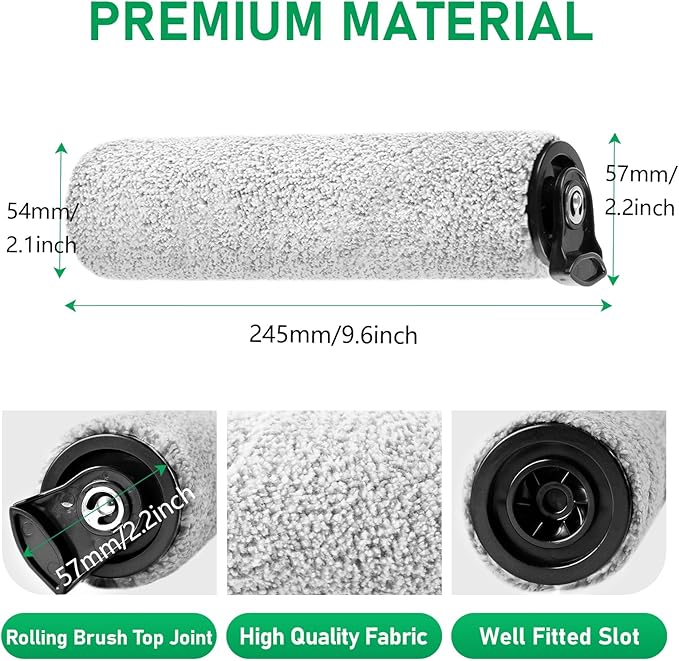 iFloor 3 Replacement Brush Rollers and HEPA Filter Kits Compatible with Tineco iFloor 3 and Floor One S3 Cordless Wet Dry Vacuum Cleaner Replacement Parts Accessories Kit,3 Brush Rollers & 3 Filters - AquaVibe