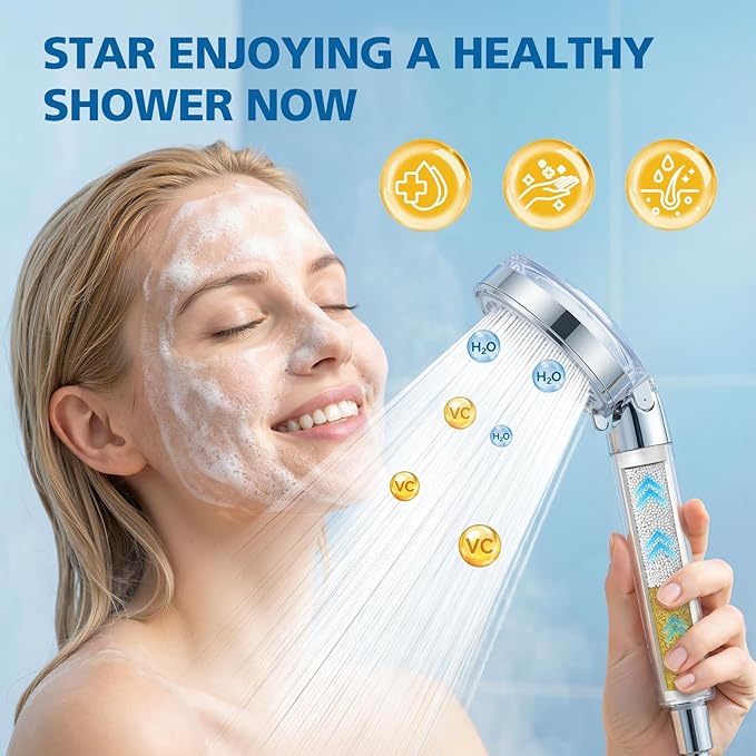 Upgraded Shower Filter Compatible with Cobbe Handheld Shower Head for Longer Filtration Duration, High Efficiency Replacement Water Filter for Hard Water Softening Chlorine Harmful Substance, 4 Pack