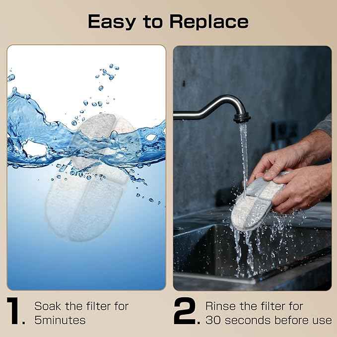 Cat Water Fountain Pump for Water Dispenser PLWF002, Ultra-Quiet Running Pet Water Fountain Pump with 4 Filters Kit