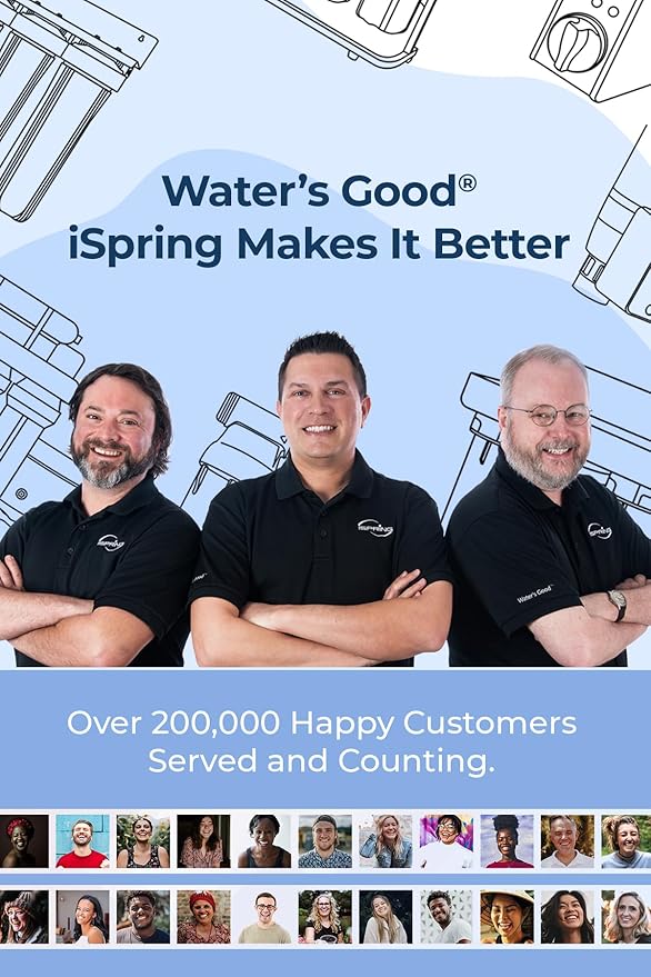 iSpring FC25B-PB 4.5” x 20” Lead, Arsenic, Cadmium, Chlorine Reducing Whole House Water Filter, SGS-Tested, Fits iSpring WGB32B Series