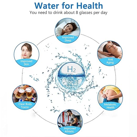 Hydrogen Water Bottle Generator with SPE pem Technology for Improved Quality in 3 Minutes, Perfect for Travel, Includes Zero Water Filter and cat Water Fountain Filter