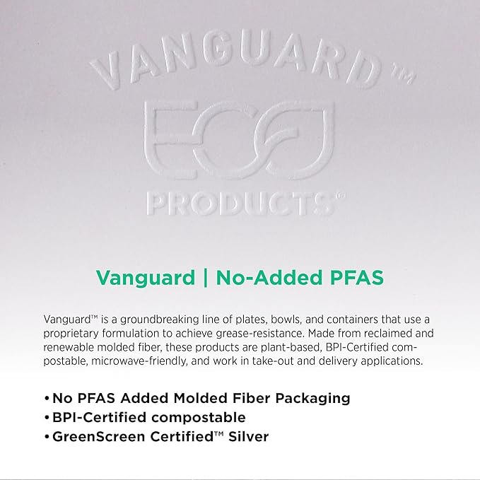 Eco-Products Compostable Molded Fiber Coffee Cup Lids, Case of 1000, White GreenStripe Tops, Fits 8oz Hot Cups, Disposable White Molded Fiber, No PFAS, Tree-Free, ASTM Compliant, BPI-Certified