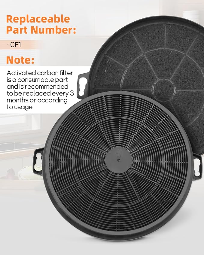 2 Pack CF001 Range Hood Charcoal Filter Fit for MCBON IE71-30/36 IE71-BLACK TE77, Fit for SOONYE SOP05-30 SOP05-36 SOP06-30 SOT02-30, Fit for Zline/EALLMALL/AKDY - AquaVibe