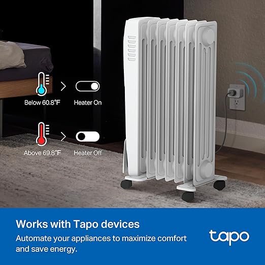 TP-Link Tapo Smart Temperature and Humidity Monitor, 2.7" E-Ink Display, Swiss-Made Sensor, Real-Time Notification, Visual Graphics, Requires Tapo Hub, White, T315